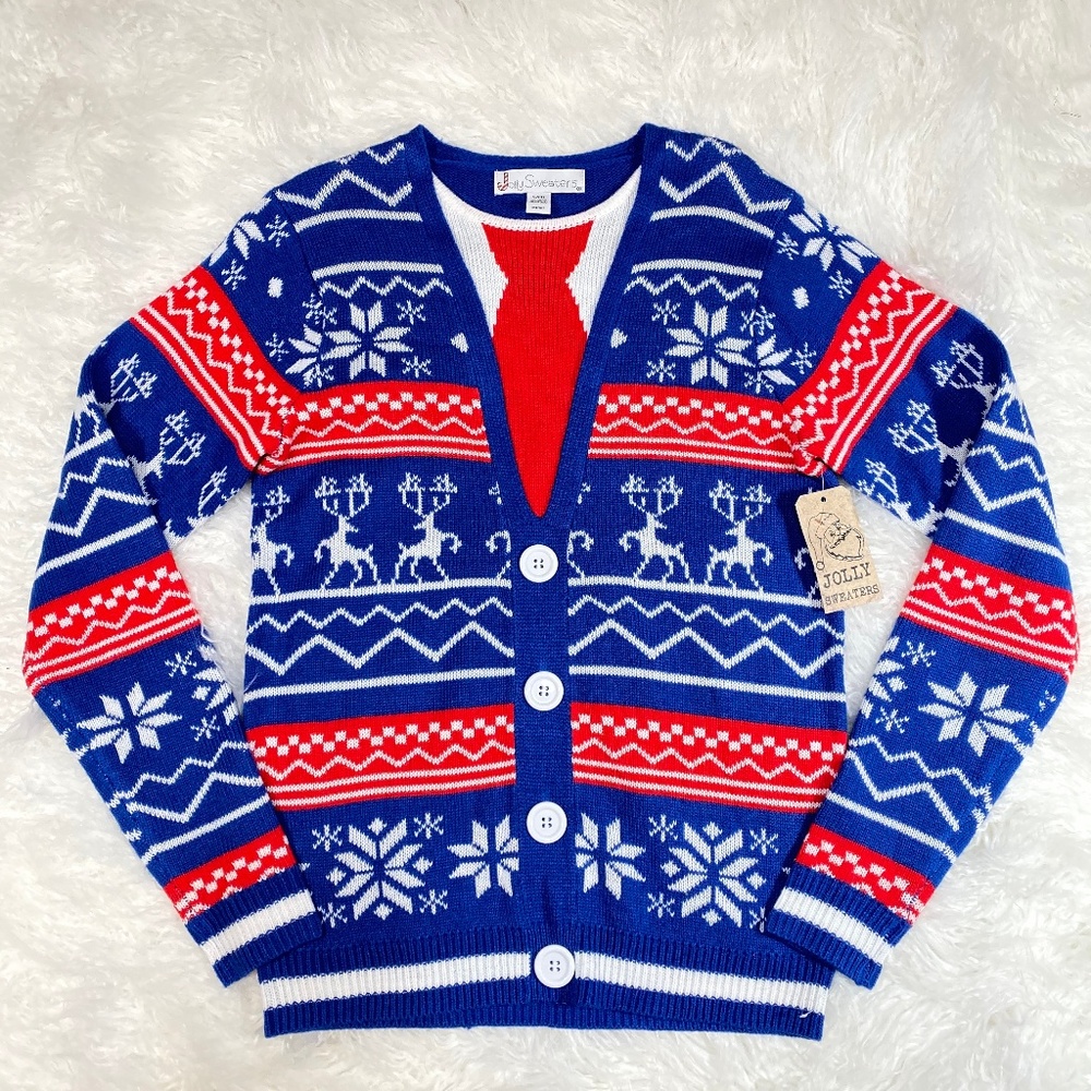 JOLLY SWEATERS UGLY CHRISTMAS SWEATER SIZE SMALL